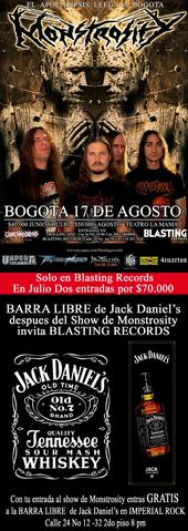 BLASTING RECORDS Monstrosity en BOGOTA Agosto 17 profile picture