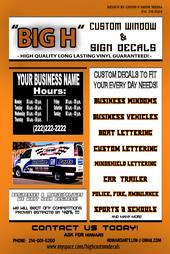 BIG H - CUSTOM WINDOW & SIGN DECALS profile picture