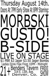 MORBSKI Live @ Benders This Thursday @ 8:00 p.m. profile picture