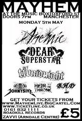 MAYHEM | MAT COMER | ANEMIC |DEARSUPERSTAR| 5thMAY profile picture